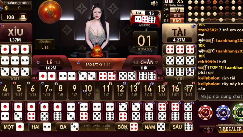 Casino VB77 với tựa game Sicbo X88