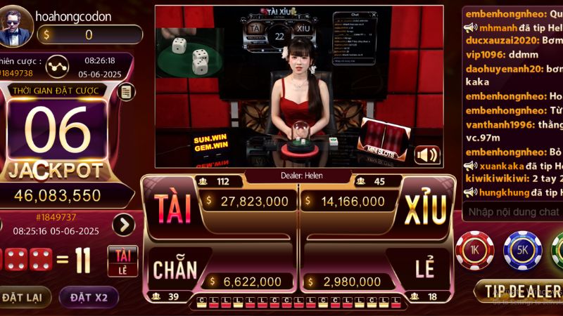 Casino VB77 với tựa game Tài Xỉu