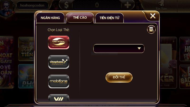Hướng dẫn các bước rút tiền VB77 qua thẻ cào